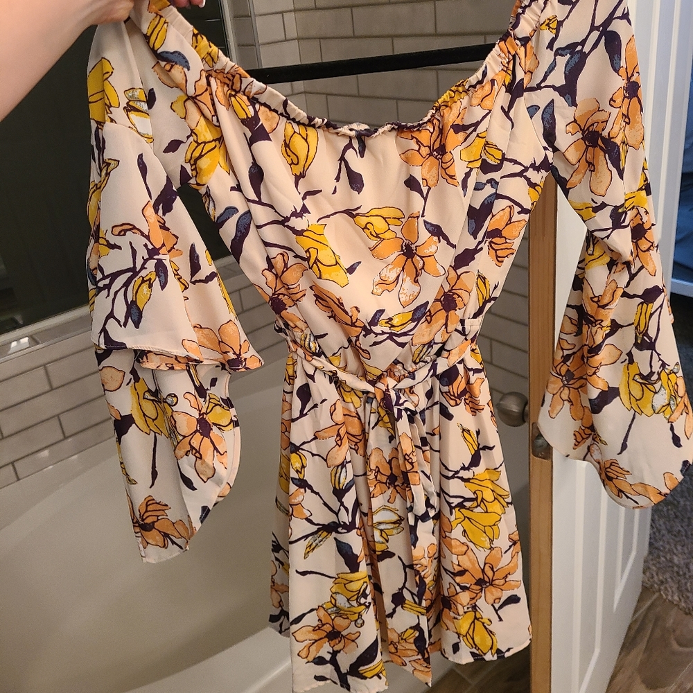 Lulus Bell Sleeve Dress